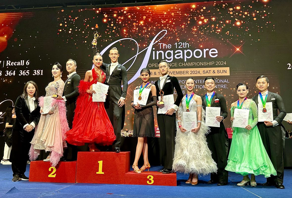 Galaxy Dance Academy adult competitors at championship event